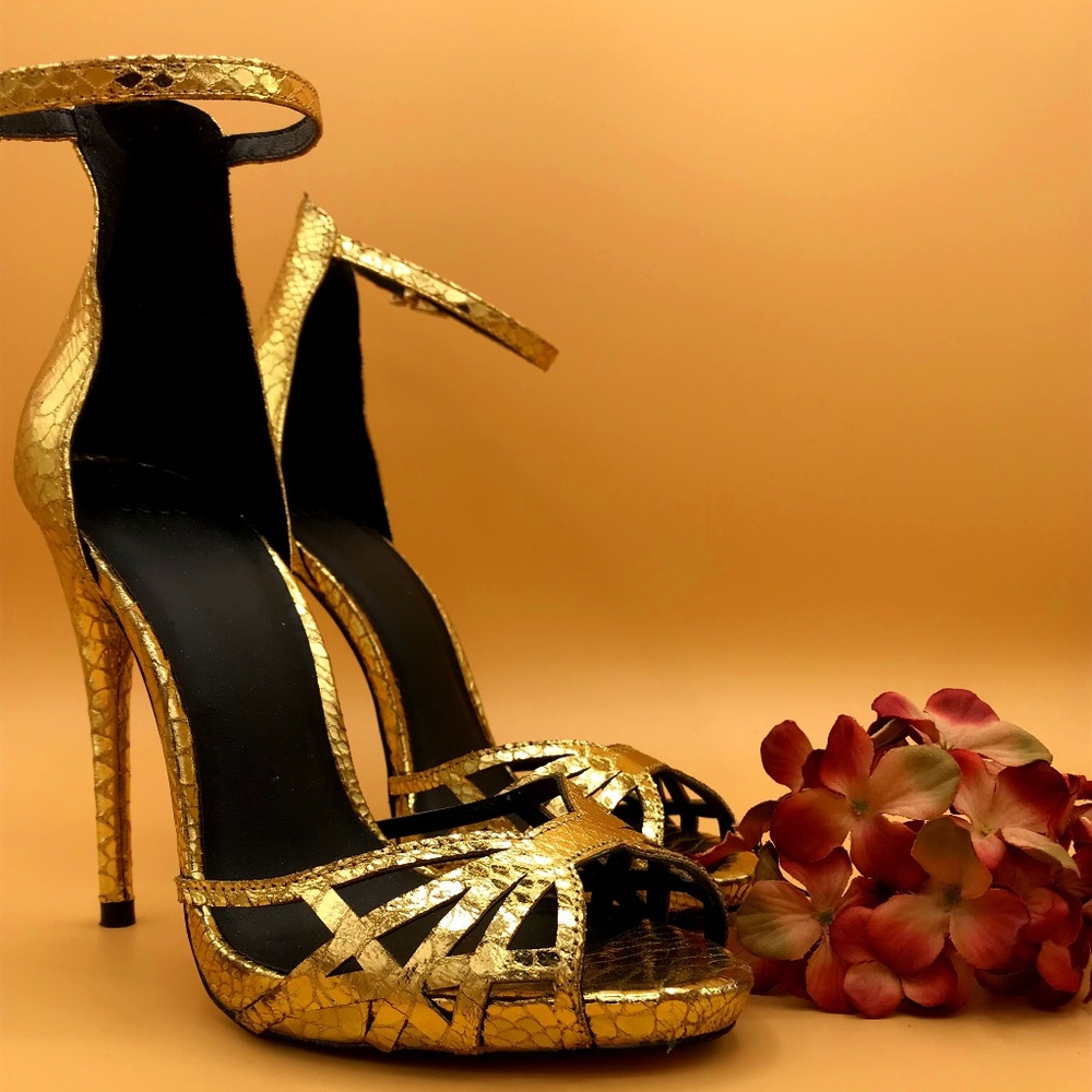 ASOS DESIGN Gold Stiletto Heels